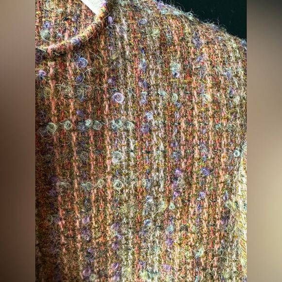 VTG Wool Orange Striped Blazer Jacket Size XS/S - Picture 6 of 14